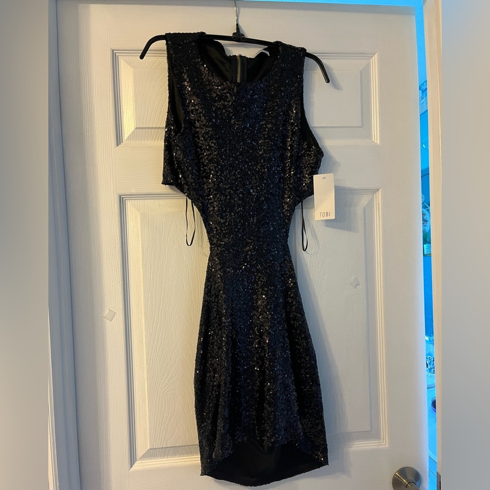 Black Sequin TOBI Dress